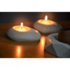 2'li Çakıl Taşı Tealight Mumluk Silikon Kalıp Seti K-1392, Kokulu Taş Sabun Alçı Mum Kalıbı - Görsel 2