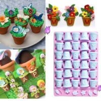 Minyatür Saksı Harf 17mm Alfabe Seti Silikon Kalıp K-063, Taş Tozu Sabun Alçı Mum Kalıbı