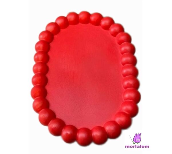 16cm Oval Bubble Taban Sunumluk Çerçeve Mum Tabağı Altlığı Silikon Kalıp K-1378