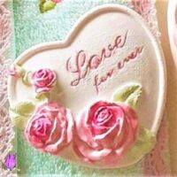 7cm Güllü Kalp Silikon Kalıp K-184, Taş Tozu Polyester Çimento Sabun Alçı Mum Kalıbı