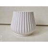 El Yapımı, Oluklu Konik 5,8cm Alçı Tealight Mumluk (Ham, Boyasız) B1349 - Görsel 6