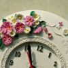 Gül Çiçek Kabartmalı 20cm Saat Silikon Kalıp K-516 - Görsel 2