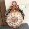 Çiçek Kabartmalı 44 Cm Büyük Saat Silikon Kalıp K-443 - Görsel 2
