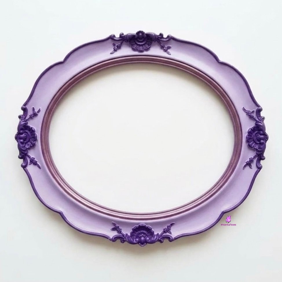 Yaprak Ve Çiçek Kabartmalı 30cm Oval Çerçeve Silikon Kalıp K-801 - Görsel 4
