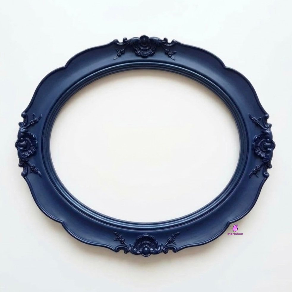 Yaprak Ve Çiçek Kabartmalı 30cm Oval Çerçeve Silikon Kalıp K-801 - Görsel 6