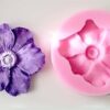 9cm Çiçek Silikon Kalıp K-050, Polyester Kokulu Taş Sabun Alçı Mum Kalıbı - Görsel 7