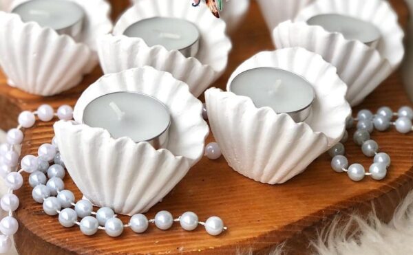 Midye Deniz Kabuğu Tealight Mumluk Silikon Kalıp K-333