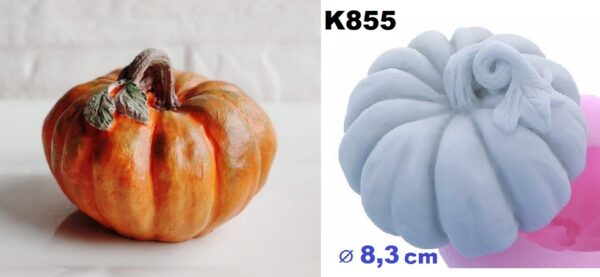Bal Kabağı 8cm Kabak Silikon Kalıp K-855, Kokulu Taş Sabun Alçı Mum Kalıbı