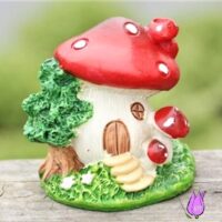 3 Boyutlu 5,5cm Mantar Ev Ağaç Çiçek Silikon Kalıp K-145, Kokulu Taş Sabun Alçı Mum Kalıbı