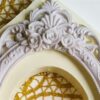 Gül Kabartmalı 27cm Ortası Açık Çerçeve Silikon Kalıp K-324 - Görsel 4