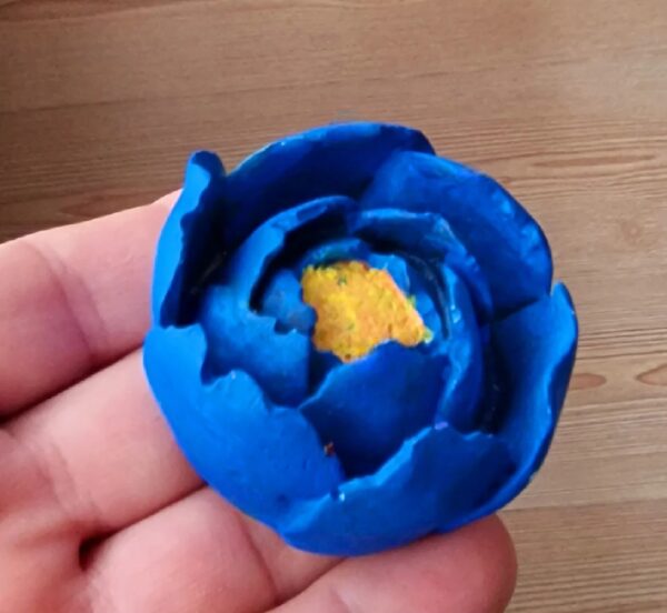 6cm Mini Gül Çiçek Şakayık Çiçeği Silikon Kalıp K-886, Kokulu Taş Sabun Alçı Mum Kalıbı