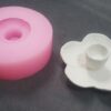 10cm Zambak Çiçek Mumluk Tütsülük Silikon Kalıp K-321, Kokulu Taş Sabun Alçı Mum Kalıbı - Görsel 2