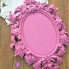 Yaprak Kabartmalı 29cm Çerçeve Silikon Kalıp K-549, Polyester Taş Tozu Alçı Kalıbı - Görsel 2