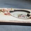 Gül Kabartmalı 17cm Kalp Çerçeve Silikon Kalıp K-748, Polyester Taş Tozu Alçı Kalıbı - Görsel 3