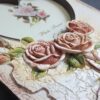 Gül Kabartmalı 17cm Kalp Çerçeve Silikon Kalıp K-748, Polyester Taş Tozu Alçı Kalıbı - Görsel 4