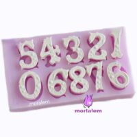Noktalı Western Rakam Sayılar Silikon Kalıp K-1155, Kokulu Taş Sabun Alçı Mum Kalıbı