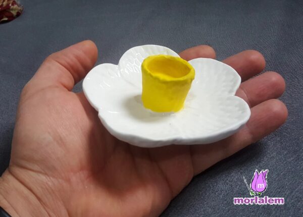 10cm Zambak Çiçek Mumluk Tütsülük Silikon Kalıp K-321, Kokulu Taş Sabun Alçı Mum Kalıbı