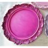 Çiçek Kabartma 27cm Çerçeve Tabak Tepsi Silikon Kalıp K-833 - Görsel 3
