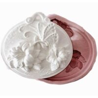 Kelebek Çiçek Kabartmalı Askı Silikon Kalıp K-1013, Kokulu Taş Sabun Alçı Mum Kalıbı