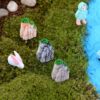 Terrarium İçin 3cm Mini Minyatür Kaya Kayalık Taş Dağ Silikon Kalıp K-655, Kokulu Taş Mum Kalıbı - Görsel 6