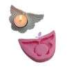 11cm Kanatlı Tealight Mumluk Silikon Kalıp K-208 Polyester Taş Tozu Çimento Alçı Kalıbı - Görsel 8