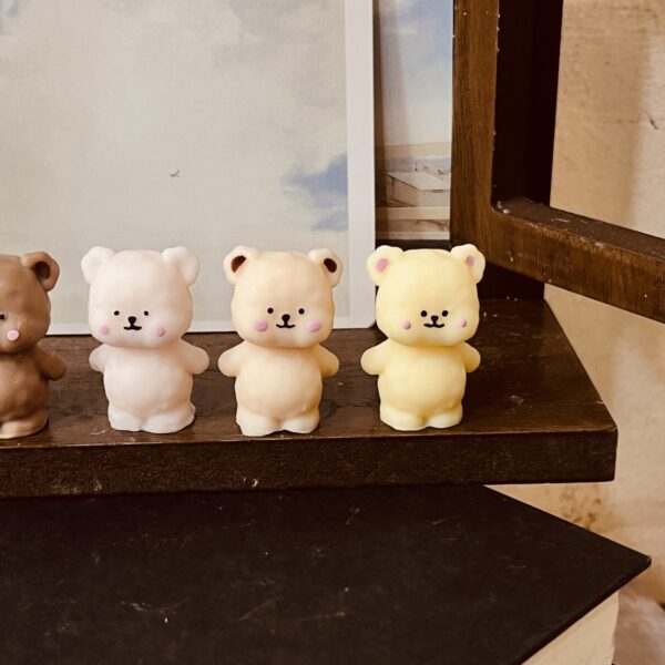 3 Boyutlu Mini Minyatür Pofidik Ayıcık, Küçük Ayı Silikon Kalıp K-1183