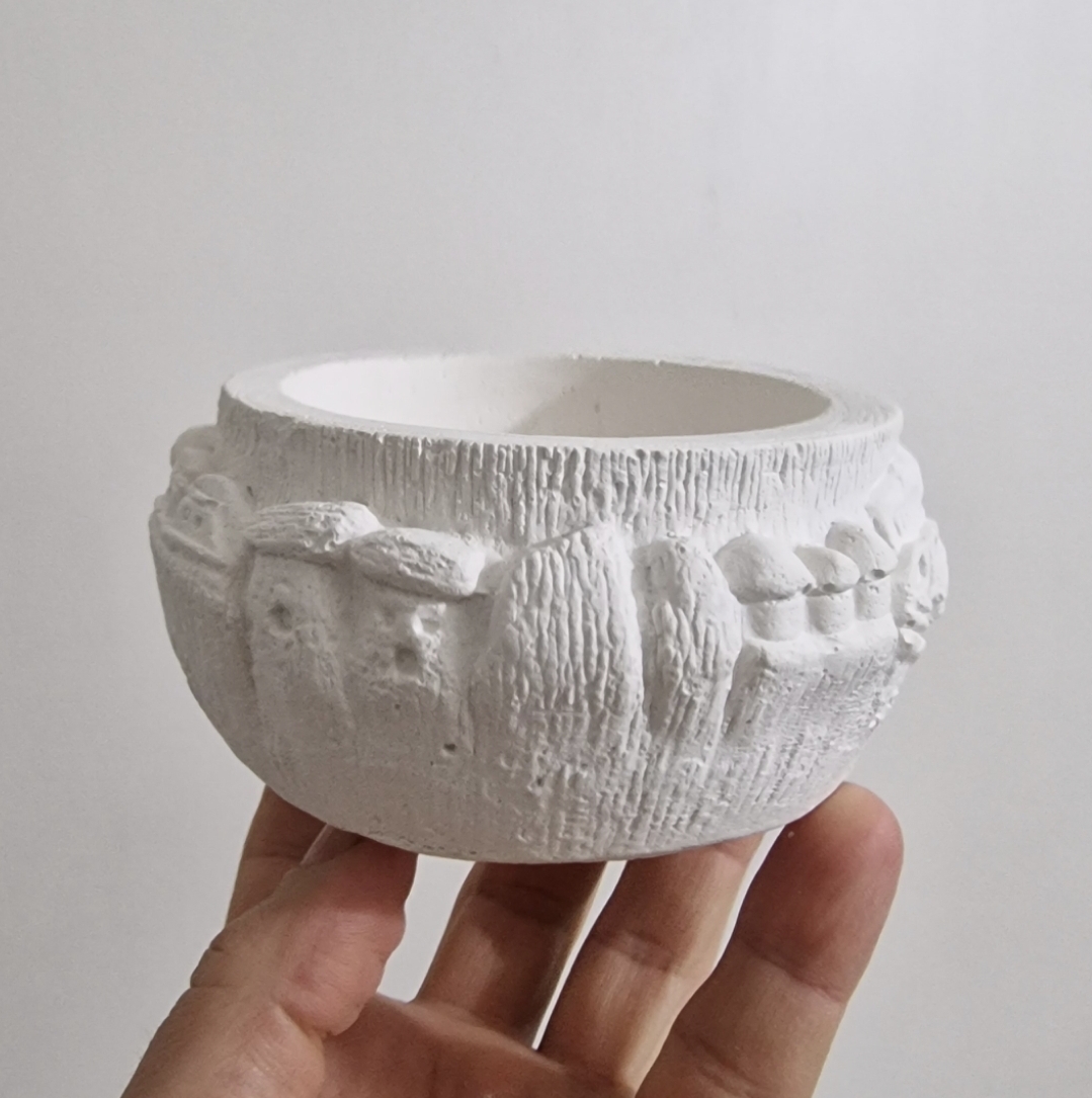 Kapadokya Ürgüp Göreme Ortahisar Kaya Evleri, Peri Bacaları 12cm Saksı Mumluk - Görsel 4