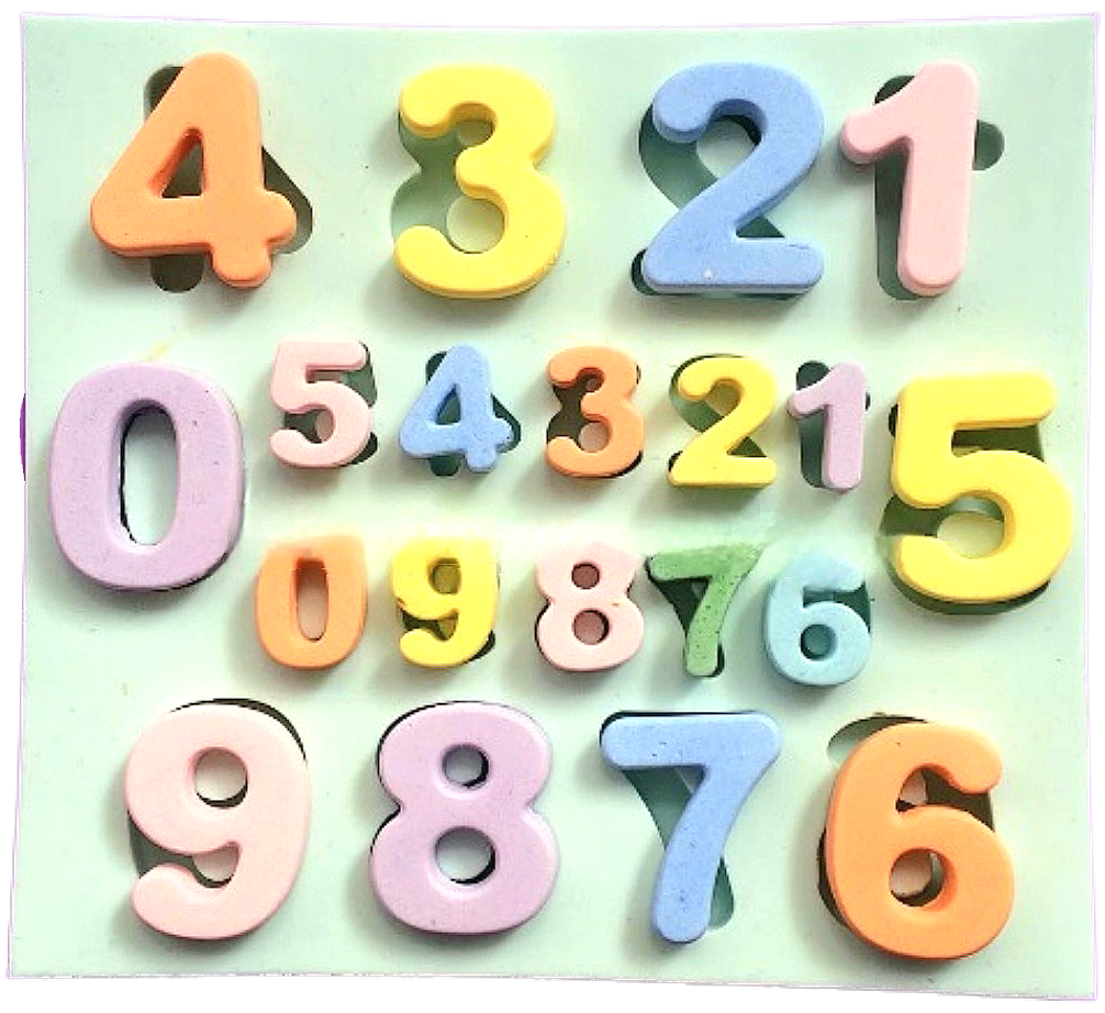 Sayılar Rakamlar 1,8cm ve 3,2cm Rakam Seti Silikon Kalıp K-1425, Taş Tozu Sabun Alçı Mum Kalıbı - Görsel 7