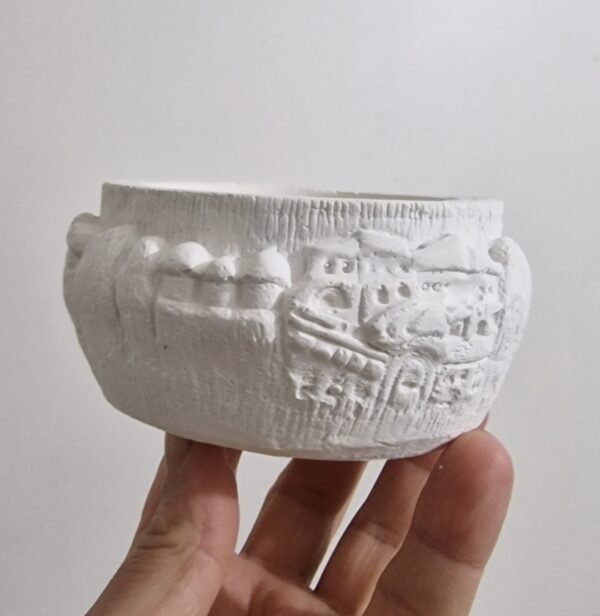 Kapadokya Ürgüp Göreme Ortahisar Kaya Evleri, Peri Bacaları 12cm Saksı Mumluk