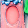 2 Boy Kalıp, Kurdele Fiyonk Dekorlu 13cm ve 21cm Çerçeve Silikon Kalıpları K-480 K-481 - Görsel 2
