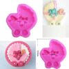 Fiyonklu 6,5cm Bebek Arabası Silikon Kalıp K-440 Polyester Mum Kokulu Taş Alçı Kalıbı - Görsel 3