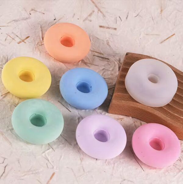 3 Boyutlu 2,8cm Mini Minyatür Donut Silikon Kalıp K-1428, Taş Tozu Sabun Alçı Mum Kalıbı