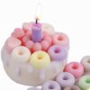 3 Boyutlu 2,8cm Mini Minyatür Donut Silikon Kalıp K-1428, Taş Tozu Sabun Alçı Mum Kalıbı - Görsel 3