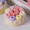 3 Boyutlu 2,8cm Mini Minyatür Donut Silikon Kalıp K-1428, Taş Tozu Sabun Alçı Mum Kalıbı - Görsel 4