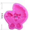 Fiyonklu 6,5cm Bebek Arabası Silikon Kalıp K-440 Polyester Mum Kokulu Taş Alçı Kalıbı - Görsel 2