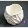 El Yapımı, Yaprak Lale Şeklinde 6,3cm Alçı Tealight Mumluk Saksı (Ham, Boyasız) B823 - Görsel 5