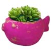 13cm Balık Saksı Mumluk Silikon Kalıp K-753, Polyester Taş Tozu Alçı Kalıbı - Görsel 3