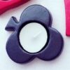 Sinek Üçgen Yaprak Tealight Mumluk Silikon Kalıp K-472, Polyester Taş Tozu Alçı Kalıbı - Görsel 5