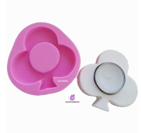Sinek Üçgen Yaprak Tealight Mumluk Silikon Kalıp K-472, Polyester Taş Tozu Alçı Kalıbı