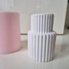 6,9cm Oluklu Silindir Mumluk Silikon Kalıp K-1449, Polyester Taş Tozu Çimento Alçı Mum Kalıbı - Görsel 2