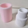 6,9cm Oluklu Silindir Mumluk Silikon Kalıp K-1449, Polyester Taş Tozu Çimento Alçı Mum Kalıbı - Görsel 3