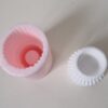 6,9cm Oluklu Silindir Mumluk Silikon Kalıp K-1449, Polyester Taş Tozu Çimento Alçı Mum Kalıbı - Görsel 4
