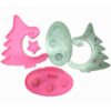 Yıldız Çam Ağacı 3'lü Tealight Mumluk Silikon Kalıp K-1055, Polyester Çimento Taş Tozu Alçı Kalıbı - Görsel 2
