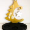 Yıldız Çam Ağacı 3'lü Tealight Mumluk Silikon Kalıp K-1055, Polyester Çimento Taş Tozu Alçı Kalıbı - Görsel 5