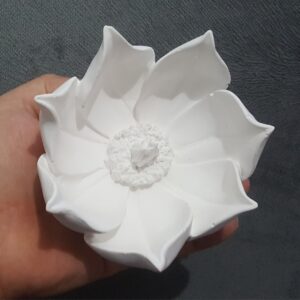 11,5cm Lotus Çiçeği, Çiçek Silikon Kalıp K-954, Polyester Taş Tozu Çimento Alçı Kalıbı