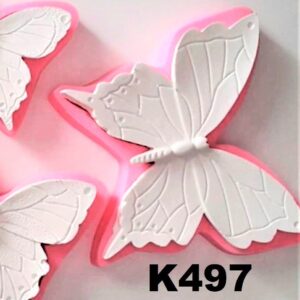 19cm Kelebek Silikon Kalıp K-497, Polyester Mum Kokulu Taş Sabun Alçı Kalıbı