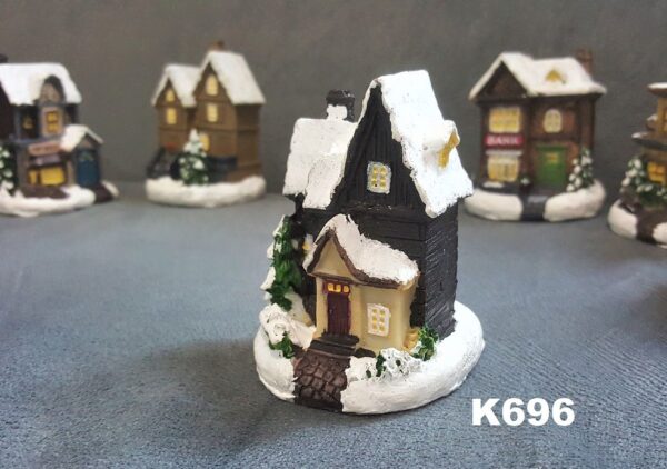 3 Boyutlu Kış Evi Ev Silikon Kalıp K-696, Polyester Kokulu Taş Alçı Mum Kalıbı