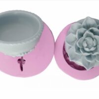 10cm Lotus Çiçeği Kutu Silikon Kalıp K-285, Polyester Taş Tozu Çimento Alçı Kalıbı