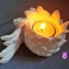 13cm Kanat Tealight Mumluk Silikon Kalıp K-493, Polyester Taş Tozu Alçı Kalıbı - Görsel 6