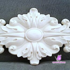 24cm Bordür Aplik Yaprak Sarmaşık Dekor Silikon Kalıp K-537, Polyester Taş Tozu Alçı Kalıbı